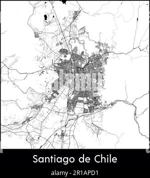 Carte de la ville Amérique du Sud Chili Santiago du Chili illustration vectorielle Illustration de Vecteur