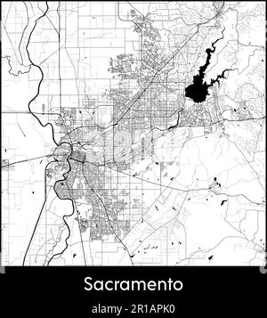 Carte de la ville Amérique du Nord États-Unis Sacramento illustration vectorielle Illustration de Vecteur
