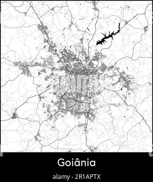 Carte de la ville Amérique du Sud Brésil Goiania illustration vectorielle Illustration de Vecteur