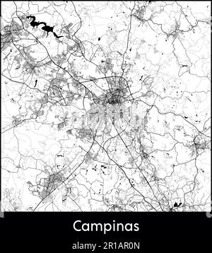 Carte de la ville Amérique du Sud Brésil Campinas illustration vectorielle Illustration de Vecteur