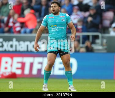 Rhyse Martin #12 de Leeds Rhinos pendant le match de la Super League Round 12 de Betfred Wigan Warriors vs Leeds Rhinos au DW Stadium, Wigan, Royaume-Uni, 12th mai 2023 (photo de Gareth Evans/News Images) Banque D'Images