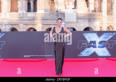 12 mai 2023, Rome, Italie: L'actrice Michelle Rodriguez assiste à la première du film ''Fast X'' en face du Colisée de Rome sur 12 mai 2023 (Credit image: © Matteo Nardone/Pacific Press via ZUMA Press Wire) USAGE ÉDITORIAL SEULEMENT! Non destiné À un usage commercial ! Banque D'Images