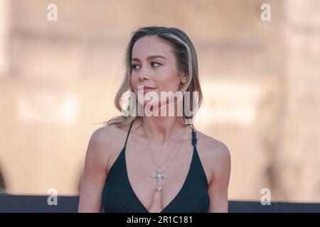 Rome, Italie. 12th mai 2023. L'actrice AMÉRICAINE Brie Larson arrive pour la première du film ''Fast X'', le dixième film de la saga rapide et furieuse, sur 12 mai 2023 au monument du Colisée à Rome (photo de Luca Carlino/NuritePhoto)0 crédit: NuriteSRL/Alamy Live News Banque D'Images