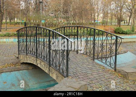 Passerelle dans le parc Banque D'Images