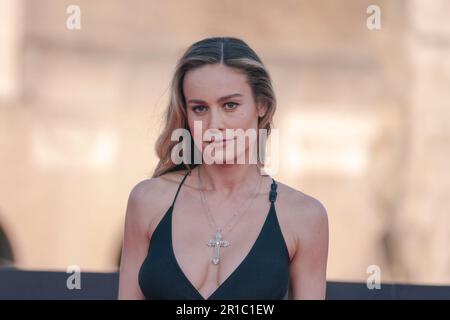 Rome, Italie. 12th mai 2023. L'actrice AMÉRICAINE Brie Larson arrive pour la première du film ''Fast X'', le dixième film de la saga rapide et furieuse, sur 12 mai 2023 au monument du Colisée à Rome (photo de Luca Carlino/NuritePhoto)0 crédit: NuriteSRL/Alamy Live News Banque D'Images