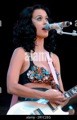 Katy Perry, V2009, Hylands Park, Chelmsford, Essex, Royaume-Uni - 23 août 2009 Banque D'Images