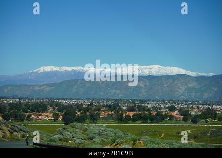 Montagne enneigée dans le sud de la Californie Banque D'Images