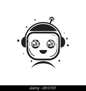 logo chatbot. icône messenger ai robot. Illustration vectorielle Illustration de Vecteur