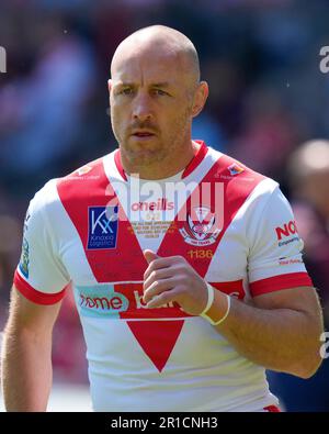 St Helens, Royaume-Uni. 13th mai 2023. James Roby #9 de St. Helens se réchauffe avant sa 532'ème apparition pour Saints The Betfred Super League Round 12 Match St Helens vs Salford Red Devils au stade Totally Wicked, St Helens, Royaume-Uni, 13th mai 2023 (photo de Steve Flynn/News Images) à St Helens, Royaume-Uni le 5/13/2023. (Photo de Steve Flynn/News Images/Sipa USA) crédit: SIPA USA/Alay Live News Banque D'Images