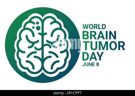 Journée mondiale des tumeurs du cerveau. 8 juin. Illustration vectorielle adaptée aux cartes de vœux, affiches et bannières Illustration de Vecteur