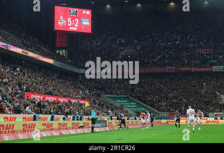 Cologne, Allemagne. 12th mai 2023. Firo : 12 mai 2023, football, 1st Bundesliga: Premier Bundesliga 1st FC Cologne - Hertha BSC Berlin 5:2 Tableau de bord avec résultat final crédit: dpa/Alay Live News Banque D'Images