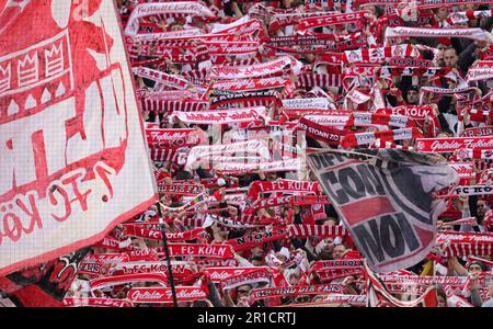 Cologne, Allemagne. 12th mai 2023. Firo: 05/12/2023, football, 1st Bundesliga: Premier Bundesliga 1st FC Cologne - Hertha BSC Berlin 5:2 fans, Koln, déposants, fond crédit: dpa/Alay Live News Banque D'Images