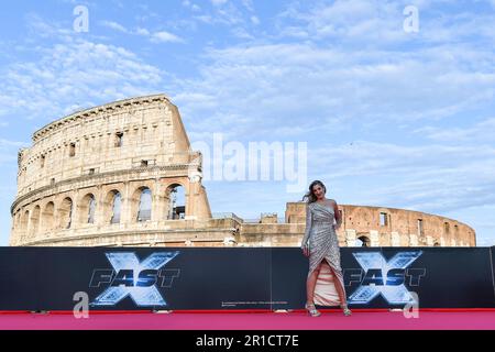 L'actrice Alexandra Anthony assiste à la première du film « Fast X », le dixième film de la saga Fast & Furious, au Colisée de Rome (Italie), 12 mai 20 Banque D'Images