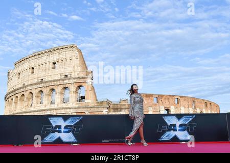 L'actrice Alexandra Anthony assiste à la première du film « Fast X », le dixième film de la saga Fast & Furious, au Colisée de Rome (Italie), 12 mai 20 Banque D'Images