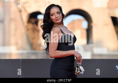 Le mannequin Selita Ebanks participe à la première du film « Fast X », le dixième film de la saga Fast & Furious, au Colisée de Rome (Italie), à 12 mai 2023. Banque D'Images