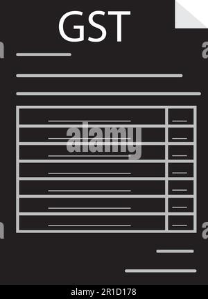 Acronyme de taxe sur les produits et services icône de TPS sur fond blanc. Signature des documents de formulaire de taxe. style plat. Banque D'Images