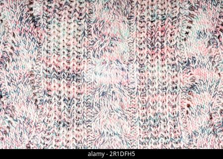 Tissu de pull en laine de mélange, texture, arrière-plan. Banque D'Images