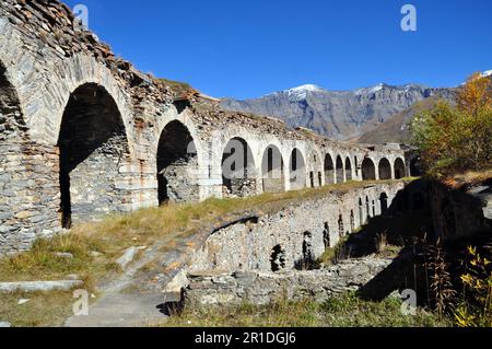 Fort de la Variselle en haute Maurienne Savoie Banque D'Images