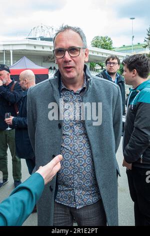 L'auteur allemand Volker Kutscher à la Foire internationale du livre et au Festival littéraire du monde du livre de 28th Prague 2023, République tchèque, 13 mai 2023. Kutscher Banque D'Images