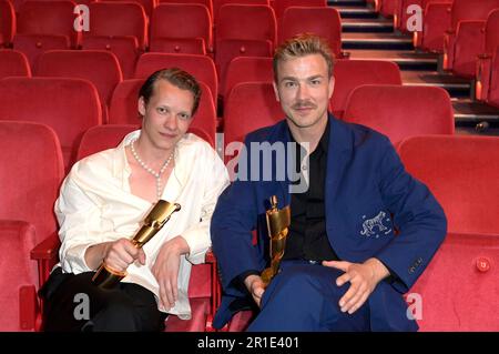 Felix Kammerer und Albrecht Schuch BEI der 73. Verleihung des Deutschen Filmpreises 2023 im Theater am Potsdamer Platz. Berlin, 12.05.2023 Banque D'Images