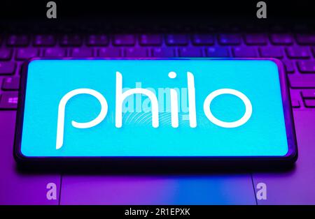 Brésil. 13th mai 2023. Dans cette illustration, le logo Philo s'affiche sur l'écran d'un smartphone. (Credit image: © Rafael Henrique/SOPA Images via ZUMA Press Wire) USAGE ÉDITORIAL SEULEMENT! Non destiné À un usage commercial ! Banque D'Images