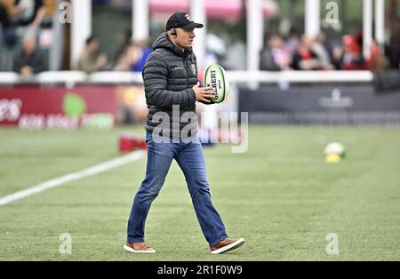 Ealing. Royaume-Uni. 13 mai 2023. Ealing Trailfinders V Jersey Reds RFU Championship Cup final. Club de sport Trailfinders. Ealing. Harvey Bijon (Jersey, directeur du rugby) pendant le match de rugby final de la coupe Ealing Trailfinders V Jersey Reds RFU Championship Cup. Banque D'Images