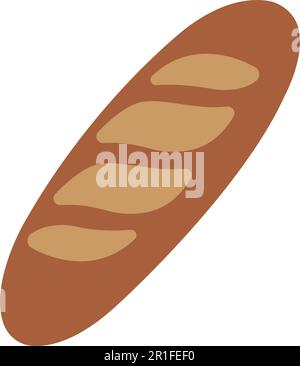 Illustration de l'icône représentant un vecteur de pain de baguette Illustration de Vecteur