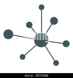 Icône hiérarchie signe réseau Illustration de Vecteur