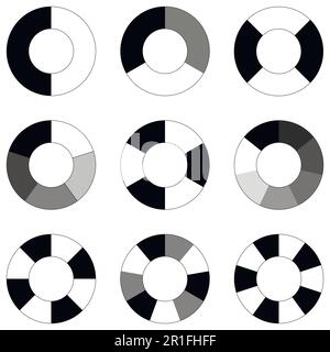 définir le bagel du cercle des éléments infographiques Illustration de Vecteur