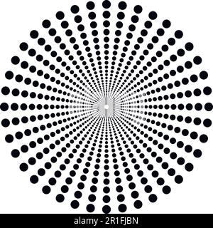 Cercles dans le cercle, profondeur de l'illusion Illustration de Vecteur