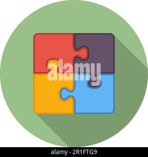 Icône pièces de puzzle, conception plate, illustration vectorielle eps10 Illustration de Vecteur