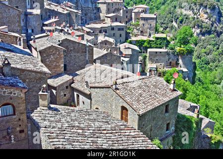 Ville de Sorano, dans la province de Grosseto en Toscane, Italie Banque D'Images
