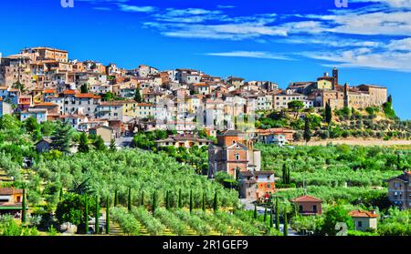 Ville de Chianciano terme dans la province de Sienne en Toscane, Italie Banque D'Images