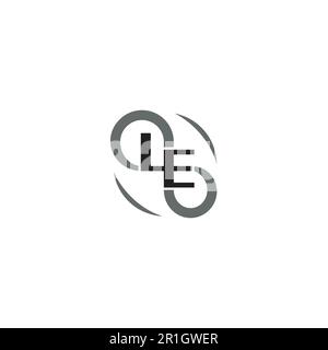 Logo ou icône lettre LE et Infinity Illustration de Vecteur