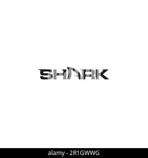 Logo requin ou motif mot-symbole Illustration de Vecteur