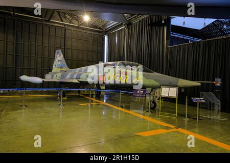 Le premier F5B Tiger II ( le plus ancien Tiger II ) exposé au musée de la Royal Thai Air Force Don Mueang. Banque D'Images