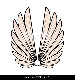 Un logo pour un oiseau avec une plume au milieu. Illustration de Vecteur
