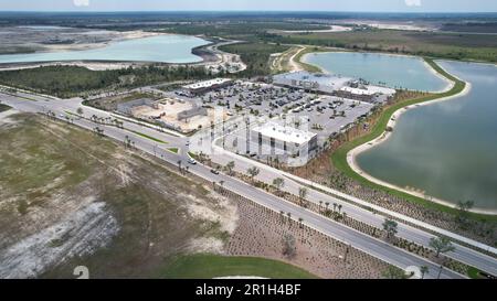 Publix Plaza Babcock Ranch Florida Aerial Banque D'Images