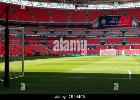 Londres, Royaume-Uni. 14th mai 2023. Vue de l'intérieur du stade Wembley avant le match de finale de la coupe Vitality Women's FA Cup Chelsea FC Women contre Manchester United Women au stade Wembley, Londres, Royaume-Uni, 14th mai 2023 (photo de Conor Molloy/News Images) à Londres, Royaume-Uni le 5/14/2023. (Photo de Conor Molloy/News Images/Sipa USA) crédit: SIPA USA/Alay Live News Banque D'Images