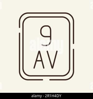 Icône de la ligne de signalisation Illustration de Vecteur