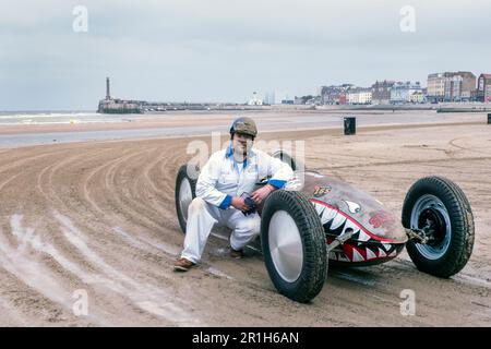 Belly Tank Hotrods course à la course de plage de mille Margate 2023 Banque D'Images