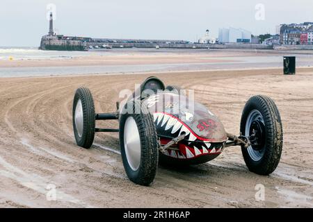 Belly Tank Hotrods course à la course de plage de mille Margate 2023 Banque D'Images