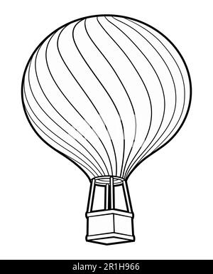 Joli ballon d'air en forme de coolette. Illustration amusante de vecteur esquissé. Isolé sur fond blanc. Illustration de Vecteur