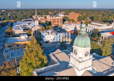 Athènes, Géorgie, États-Unis à l'aube. Banque D'Images
