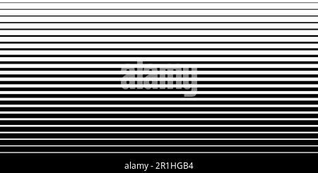 Motif de fondu de ligne. Lignes noires de demi-teinte décolorées isolées sur fond blanc. Rayures dégradées pour un motif imprimé. Bande de demi-tons Fadew. Ligne de fondu Illustration de Vecteur