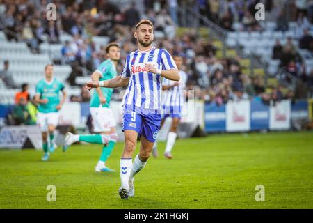 Odense, Danemark. 12th, mai 2023. Bashkim Kadrii (9) d'OB vu pendant le match Superliga de 3F entre Odense Boldklub et Aalborg Boldklub au Parc d'énergie de la nature à Odense. (Crédit photo: Gonzales photo - Kent Rasmussen). Banque D'Images