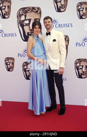 Jim Chapman et Sarah Tarleton, partenaire, assistent aux BAFTA Television Awards 2023 au Royal Festival Hall, Londres. Date de la photo: Dimanche 14 mai 2023. Banque D'Images