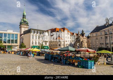 BRNO, TCHÉQUIE - 6 SEPTEMBRE 2021 : place Zelny TRH (marché aux choux) à Brno, République tchèque Banque D'Images