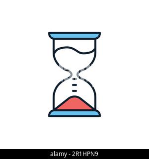 Icône de ligne vectorielle associée à HourGlass. Isolé sur fond blanc. Illustration vectorielle. Contour modifiable Illustration de Vecteur