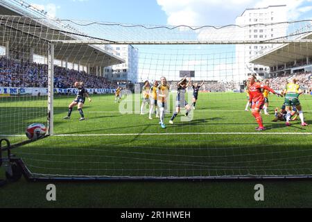 Linkoping, Suède. 14th mai 2023. Bilborsen Arena, Linkoping, Suède, 14 mai 2023: Linkoping FC dans le jeu dans la Ligue suédoise OBOS Damalssvenskan sur 14 mai 2023 entre Linkoping FC et IFK Norrkoping à Bilborsen Arena à Linkoping, Suède (Peter Sonander/SPP) crédit: SPP Sport presse photo. /Alamy Live News Banque D'Images